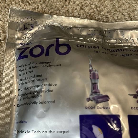 Dyson Zorb Carpet Maintenance Powder 26.5 oz 750g BRAND NEW SEALED - Picture 3 of 4